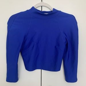 Alo Yoga Archer Fitted Long Sleeve in Sapphire